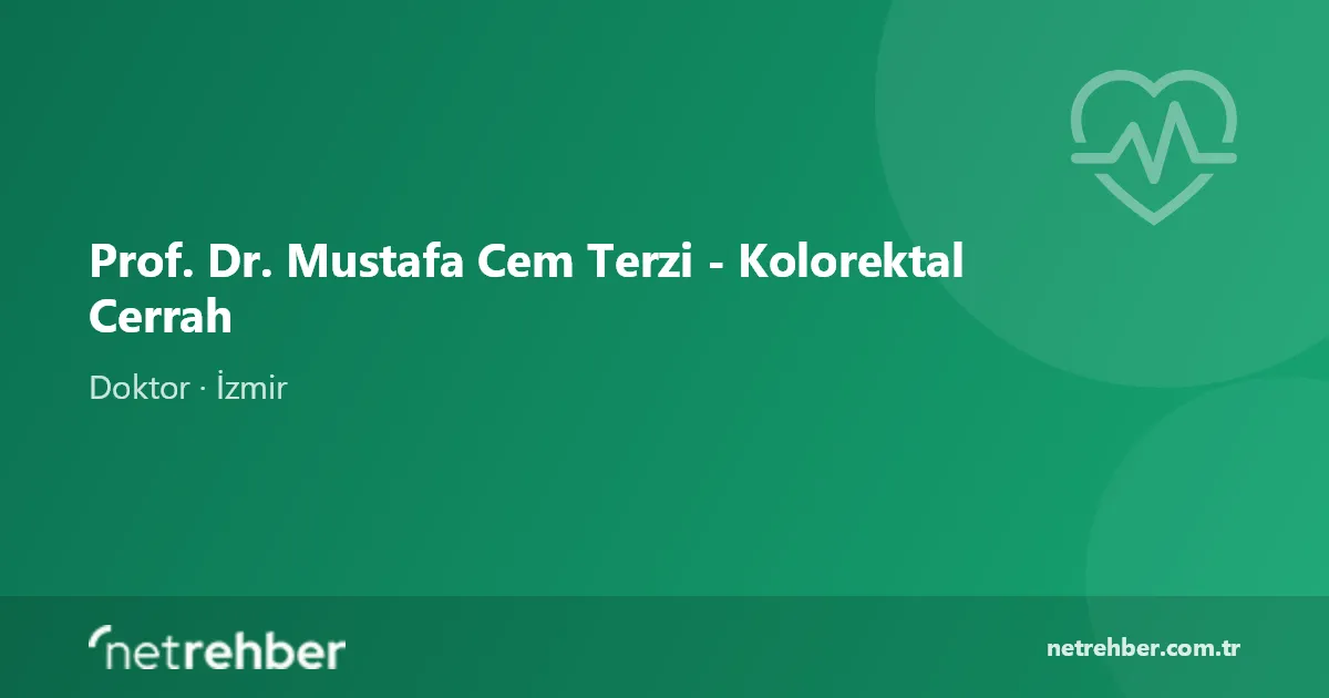 Prof. Dr. Mustafa Cem Terzi - Kolorektal Cerrah kapak görseli
