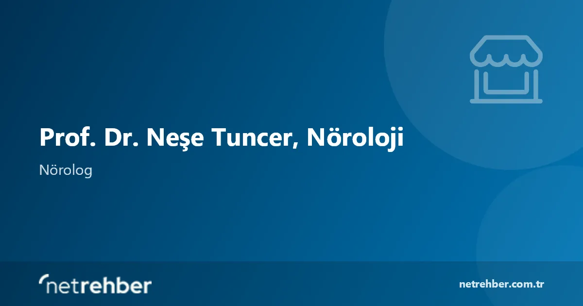 Prof. Dr. Neşe Tuncer, Nöroloji kapak görseli