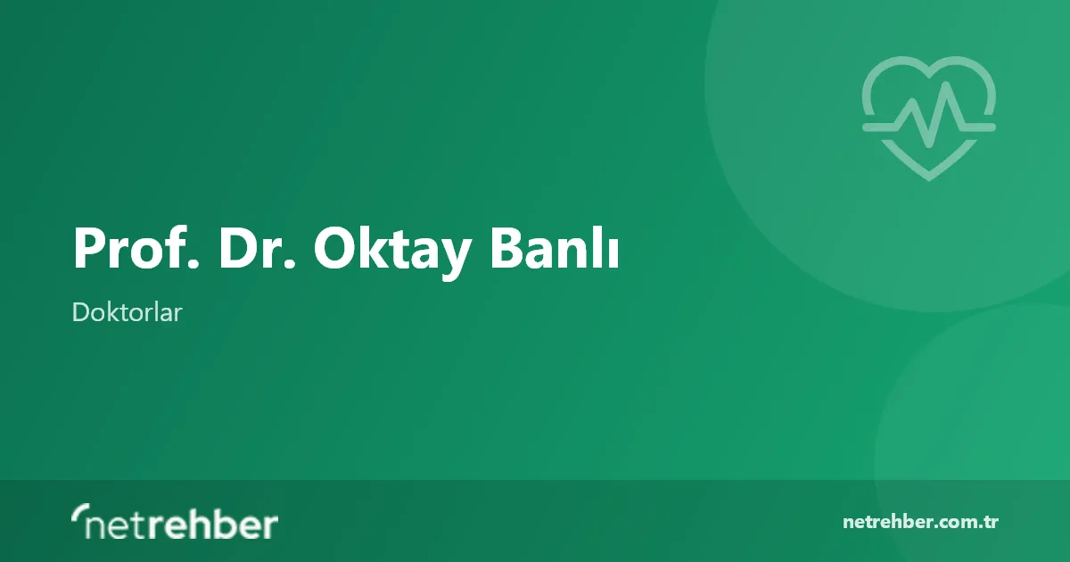 Prof. Dr. Oktay Banlı kapak görseli