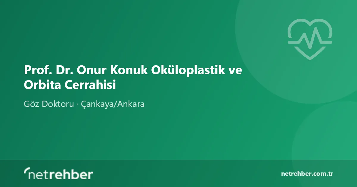 Prof. Dr. Onur Konuk Oküloplastik ve Orbita Cerrahisi kapak görseli