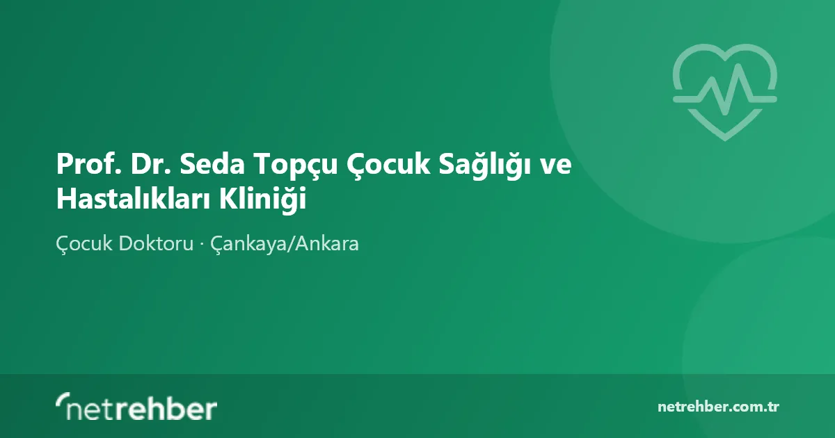 Prof. Dr. Seda Topçu Çocuk Sağlığı ve Hastalıkları Kliniği kapak görseli