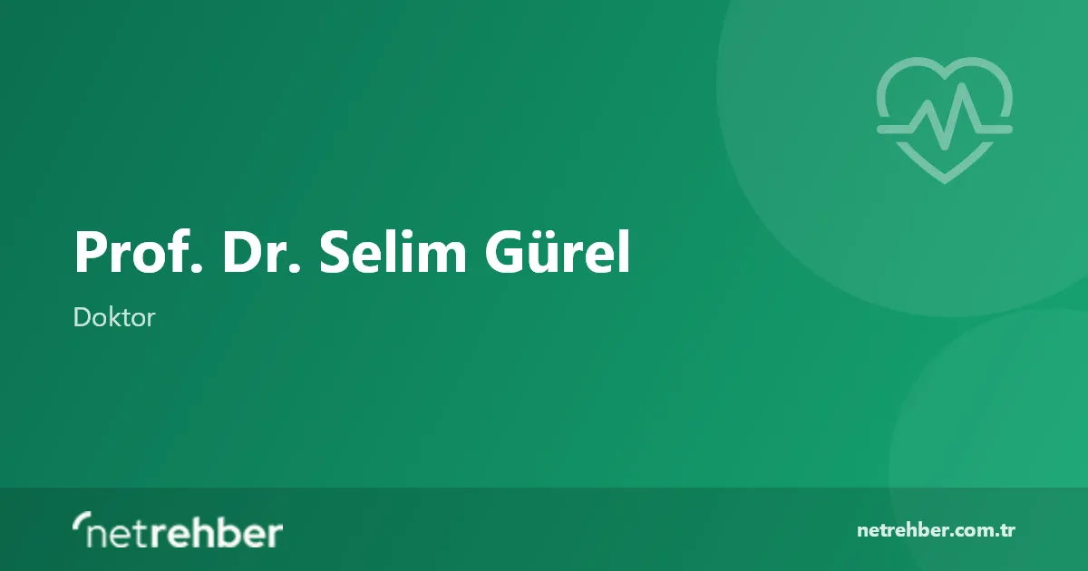 Prof. Dr. Selim Gürel kapak görseli