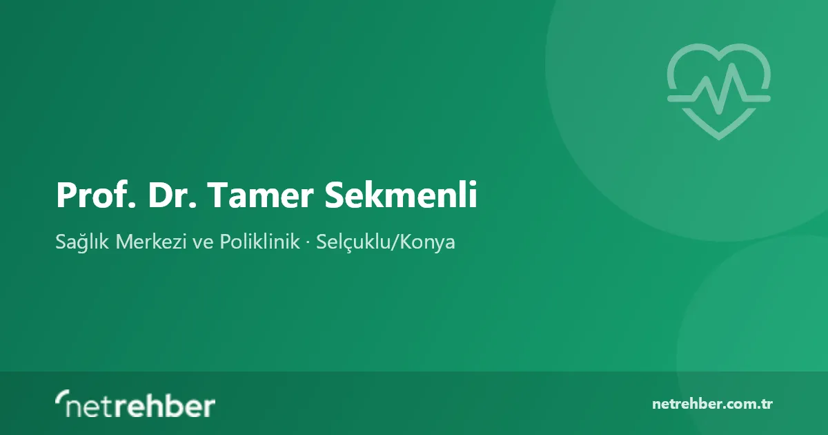 Prof. Dr. Tamer Sekmenli kapak görseli