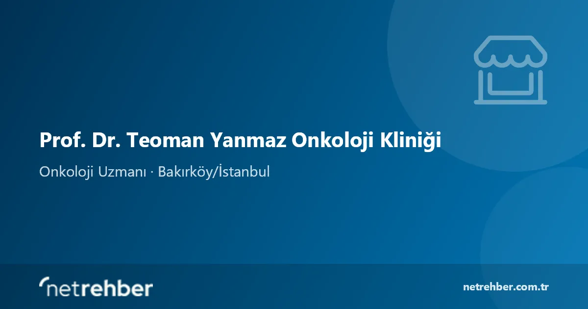 Prof. Dr. Teoman Yanmaz Onkoloji Kliniği kapak görseli
