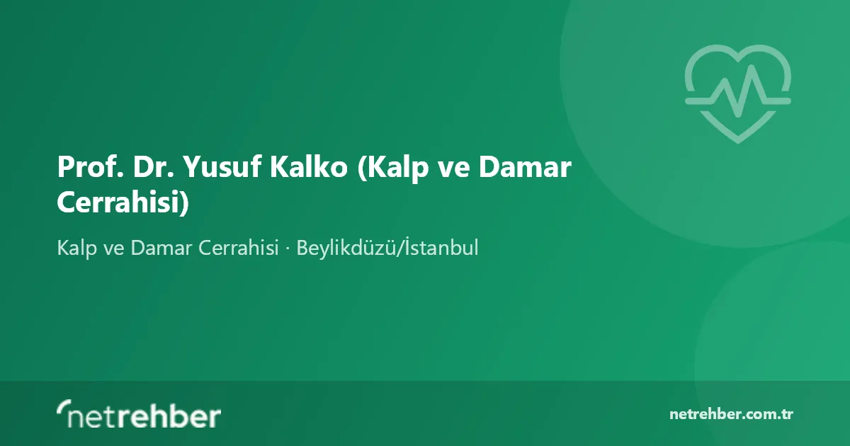Prof. Dr. Yusuf Kalko (Kalp ve Damar Cerrahisi) kapak görseli