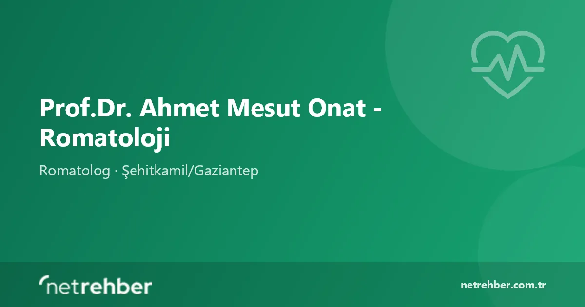 Prof.Dr. Ahmet Mesut Onat - Romatoloji kapak görseli