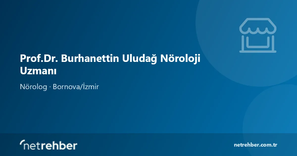 Prof.Dr. Burhanettin Uludağ Nöroloji Uzmanı kapak görseli