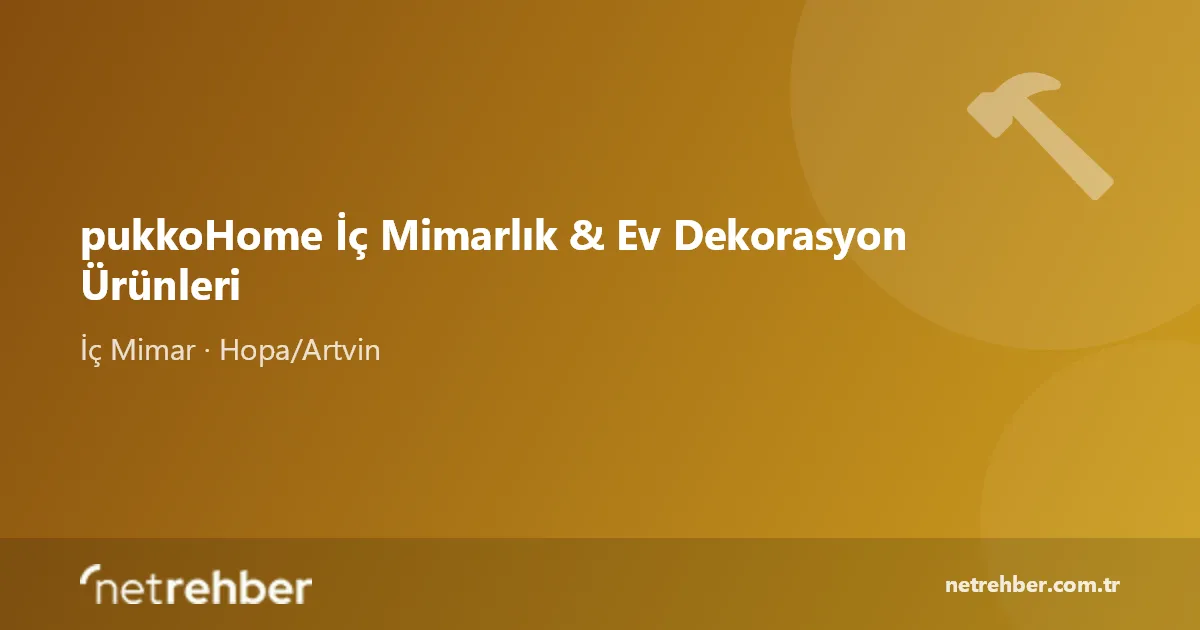 pukkoHome İç Mimarlık & Ev Dekorasyon Ürünleri kapak görseli