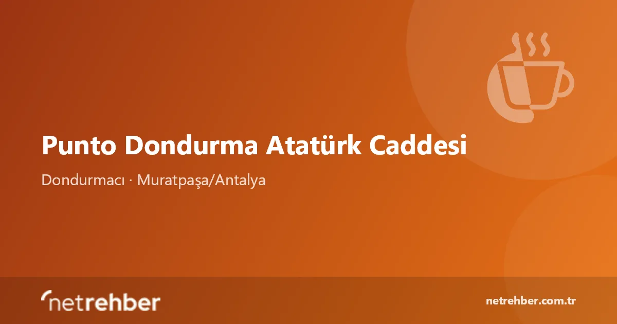 Punto Dondurma Atatürk Caddesi kapak görseli