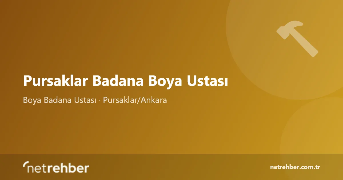 Pursaklar Badana Boya Ustası kapak görseli