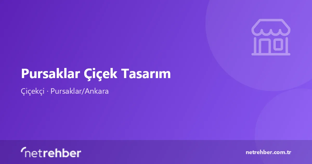 Pursaklar Çiçek Tasarım kapak görseli