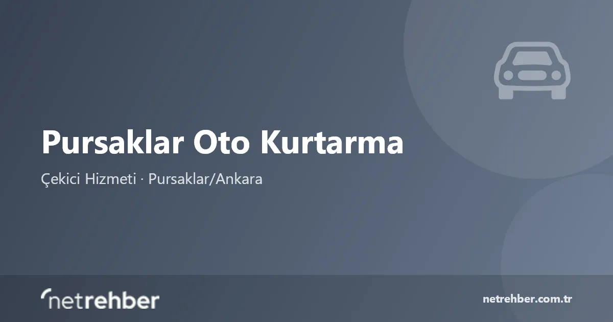Pursaklar Oto Kurtarma kapak görseli