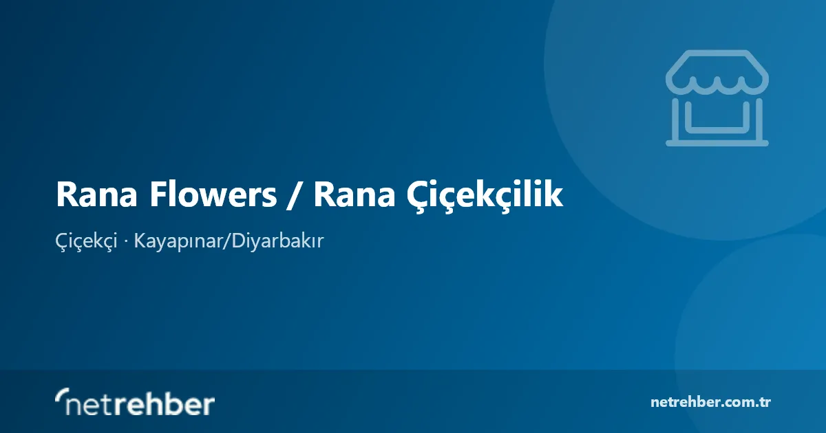 Rana Flowers / Rana Çiçekçilik kapak görseli