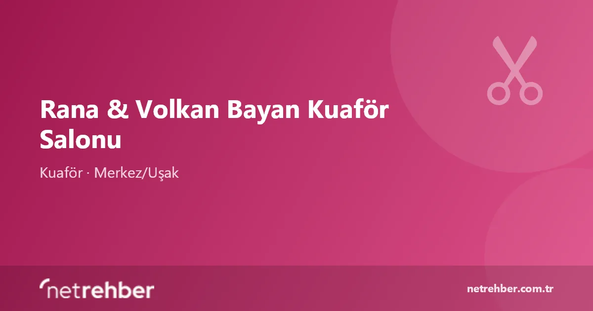 Rana & Volkan Bayan Kuaför Salonu kapak görseli