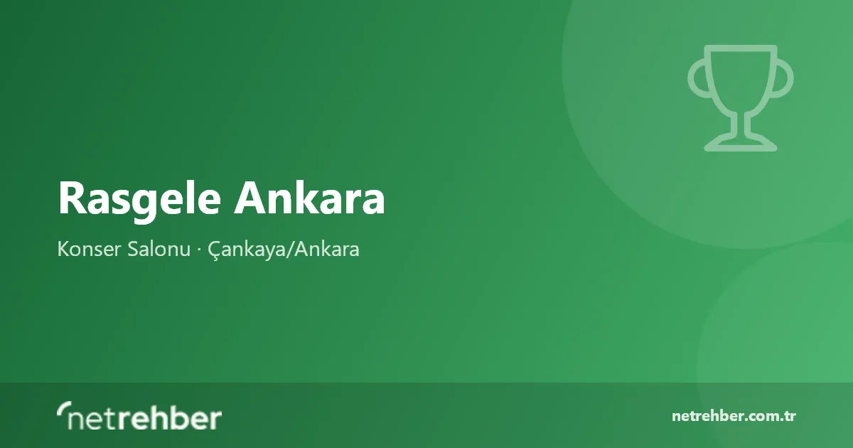 Rasgele Ankara kapak görseli