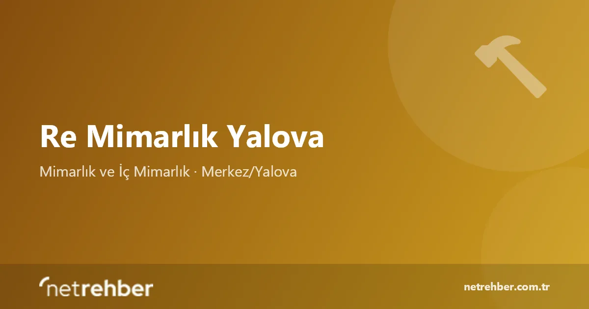 Re Mimarlık Yalova kapak görseli