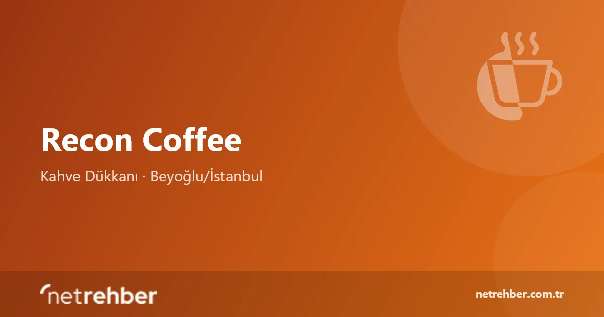Recon Coffee kapak görseli