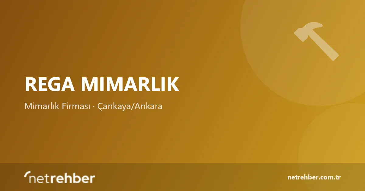 Rega Mımarlık kapak görseli
