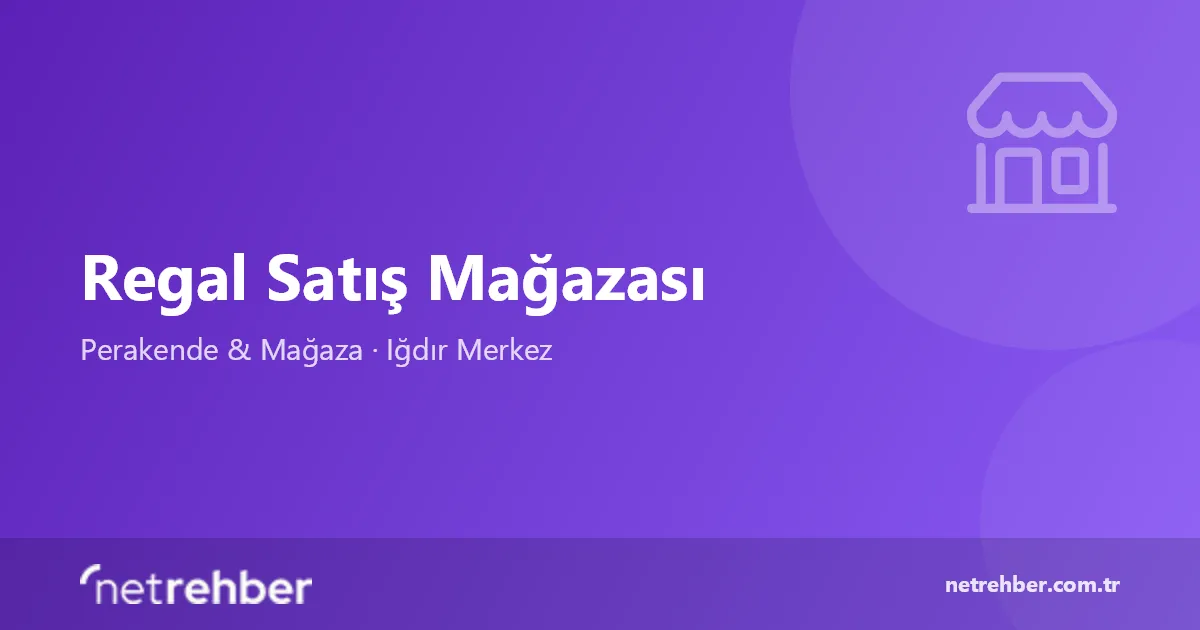 Regal Satış Mağazası kapak görseli