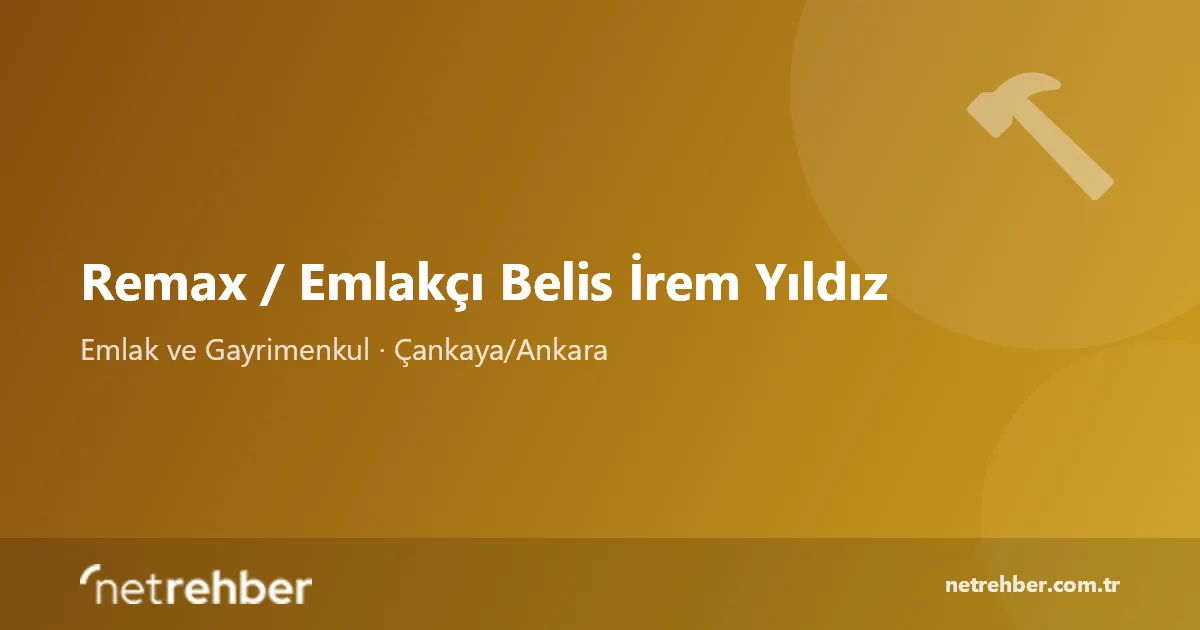 Remax / Emlakçı Belis İrem Yıldız kapak görseli