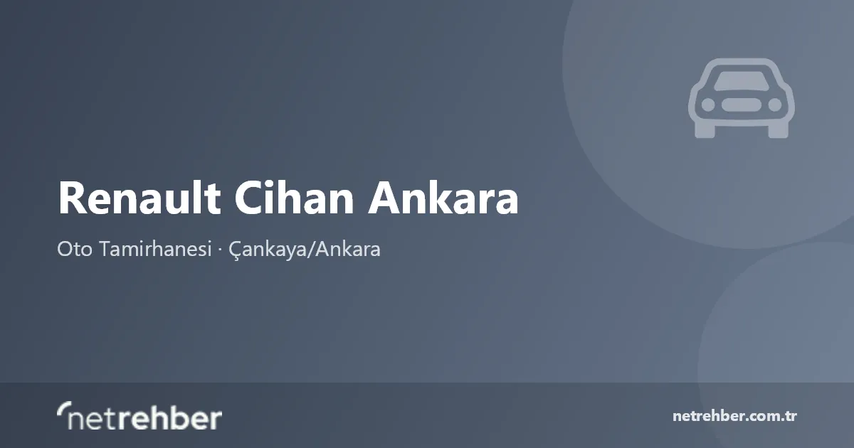 Renault Cihan Ankara kapak görseli