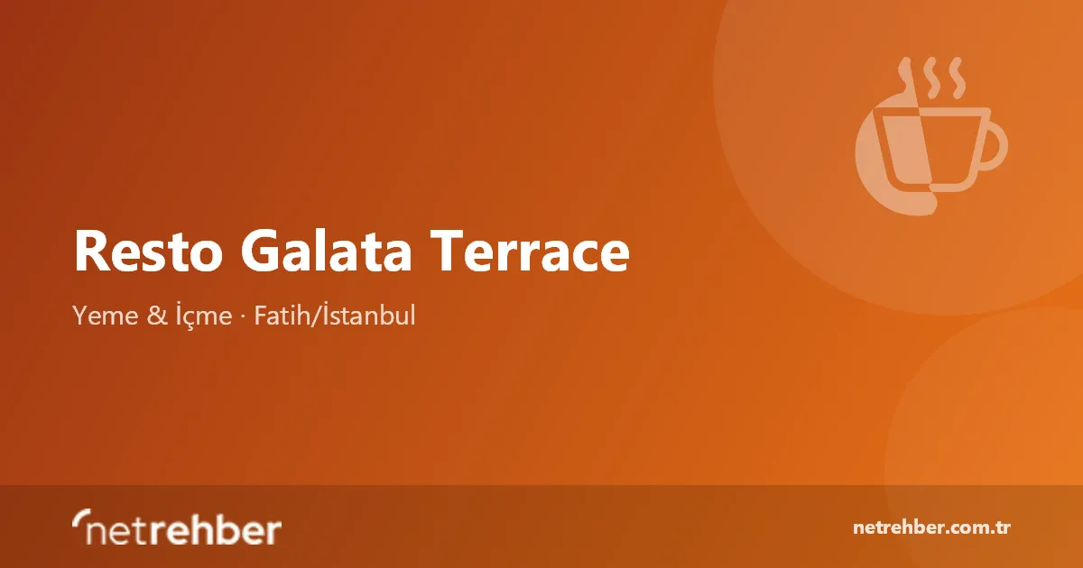 Resto Galata Terrace kapak görseli