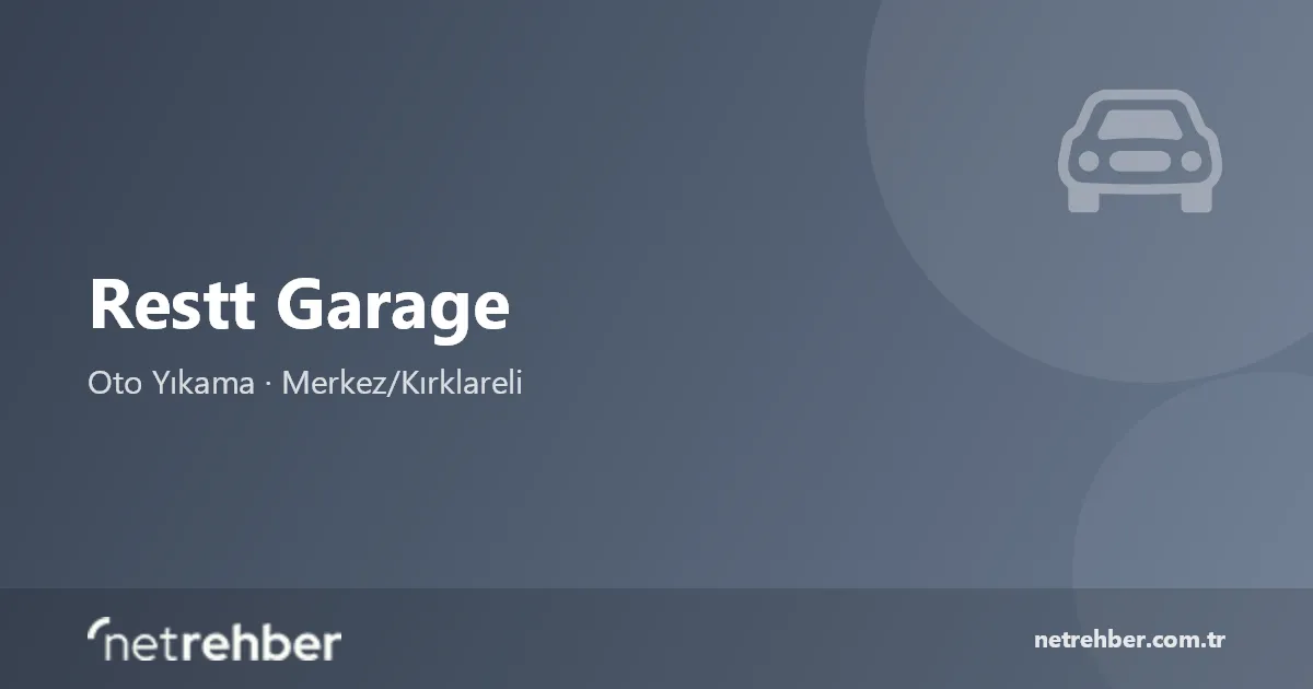 Restt Garage kapak görseli