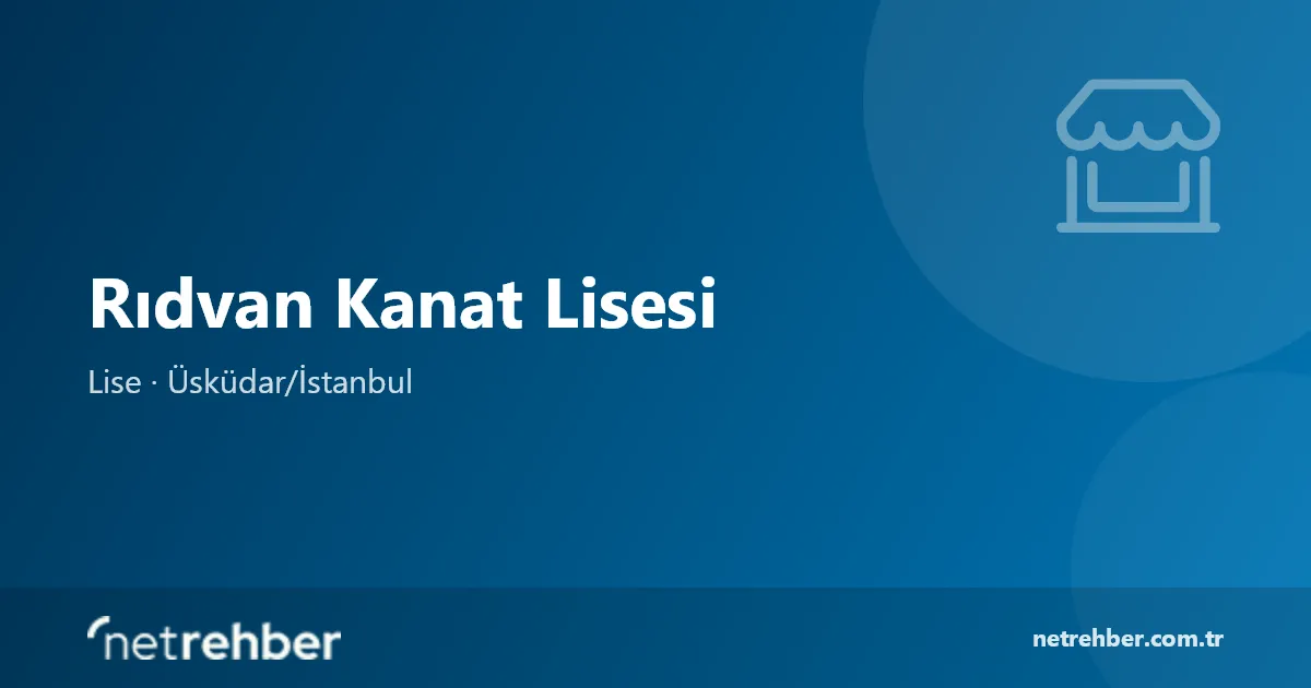 Rıdvan Kanat Lisesi kapak görseli