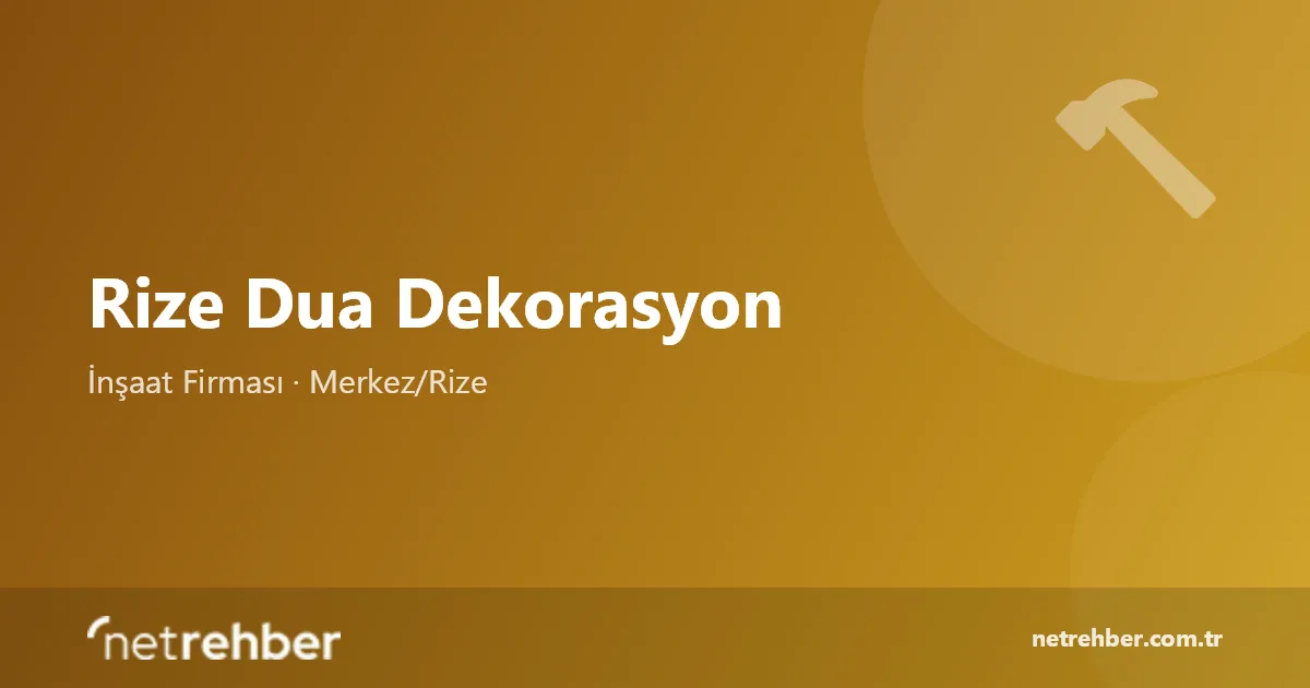 Rize Dua Dekorasyon kapak görseli