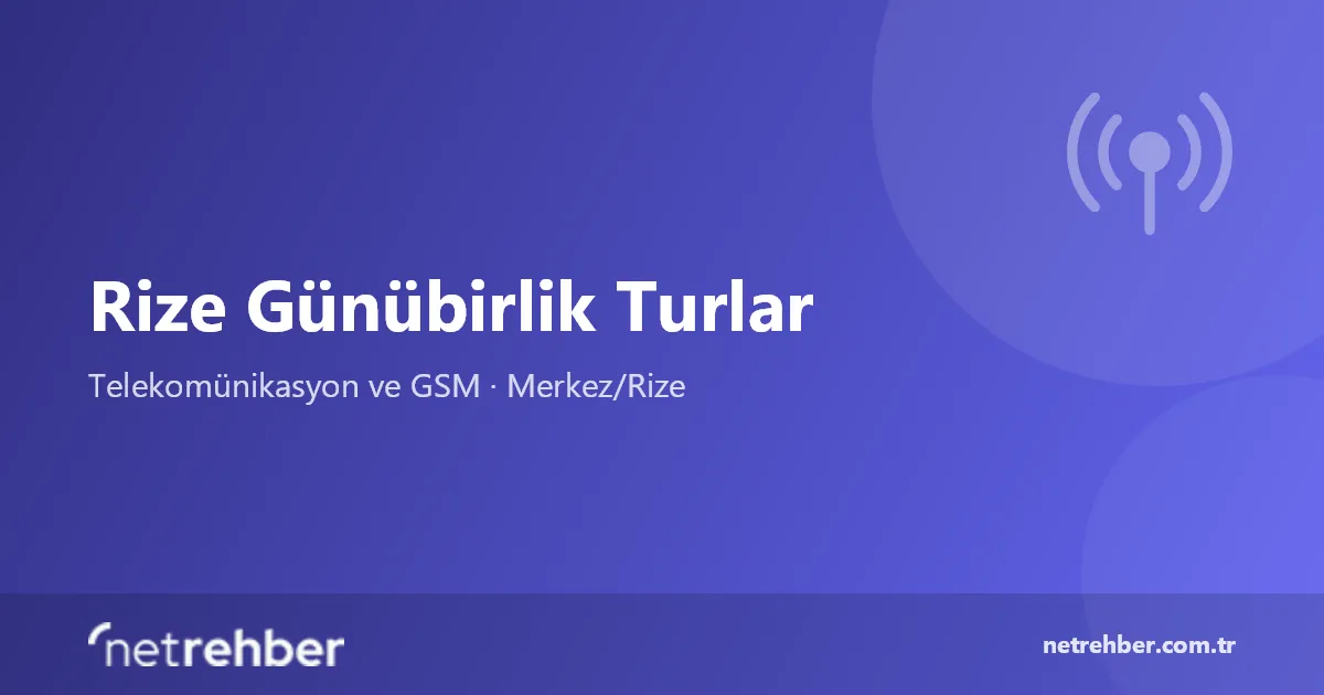 Rize Günübirlik Turlar kapak görseli