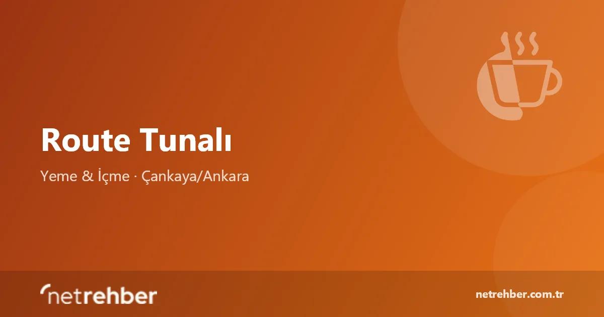 Route Tunalı kapak görseli