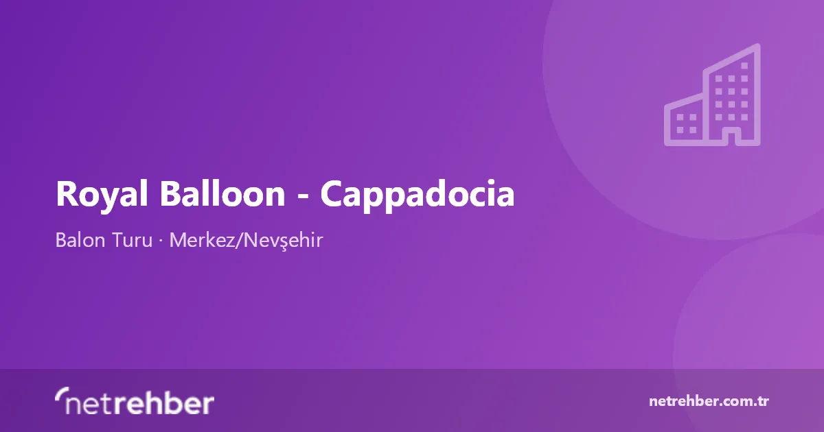 Royal Balloon - Cappadocia kapak görseli