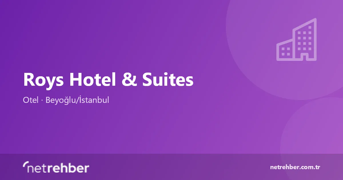 Roys Hotel & Suites kapak görseli