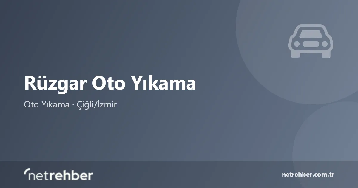 Rüzgar Oto Yıkama kapak görseli