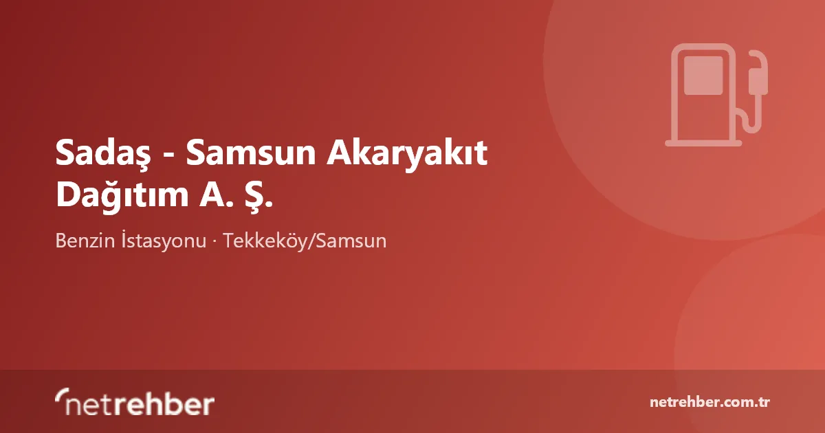 Sadaş - Samsun Akaryakıt Dağıtım A. Ş. kapak görseli