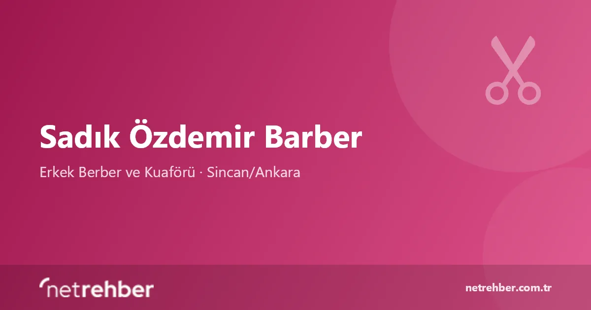 Sadık Özdemir Barber kapak görseli
