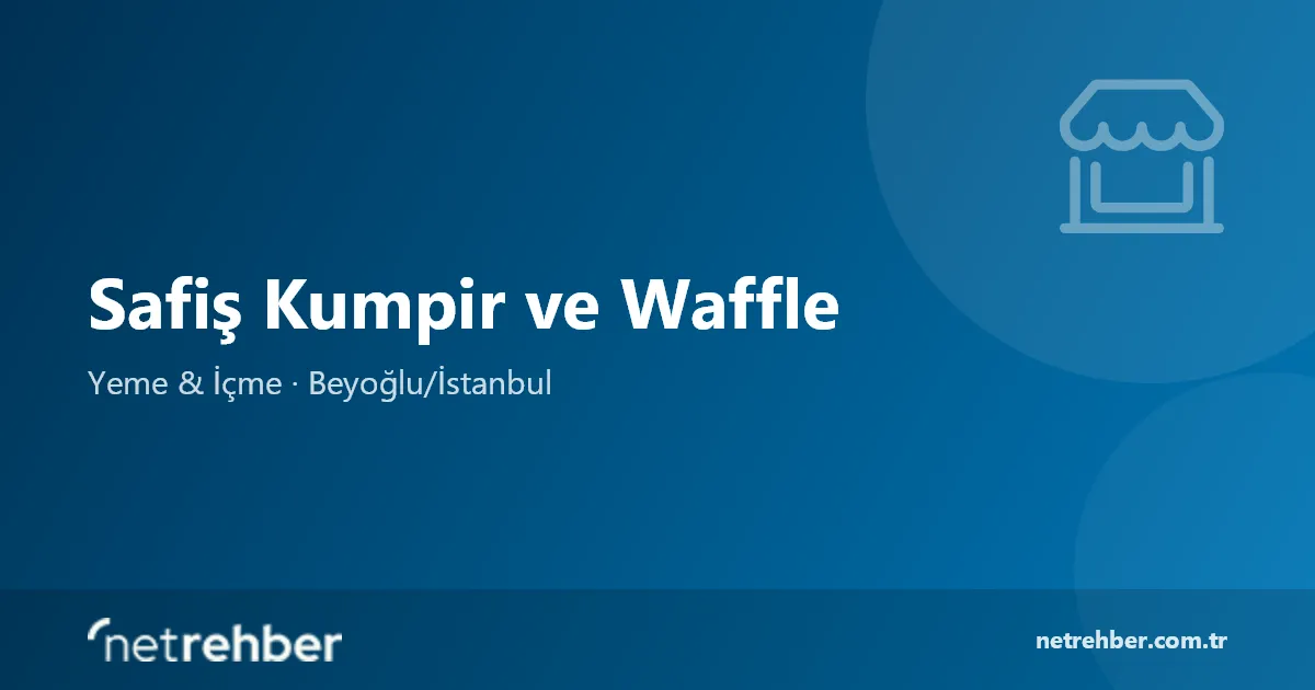 Safiş Kumpir ve Waffle kapak görseli