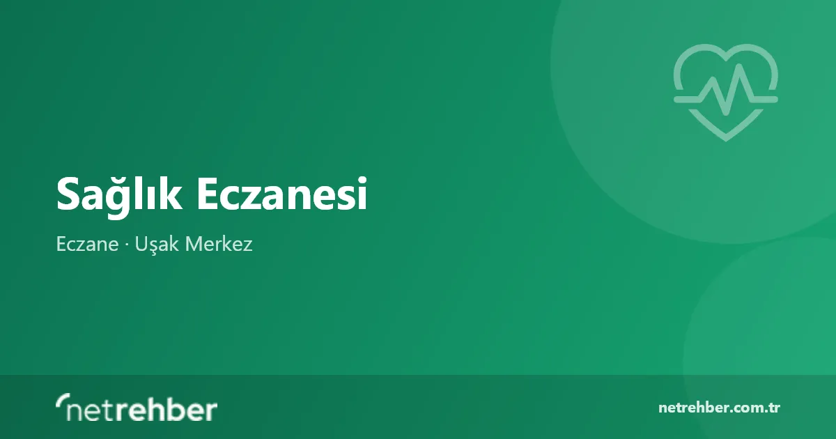 Sağlık Eczanesi kapak görseli