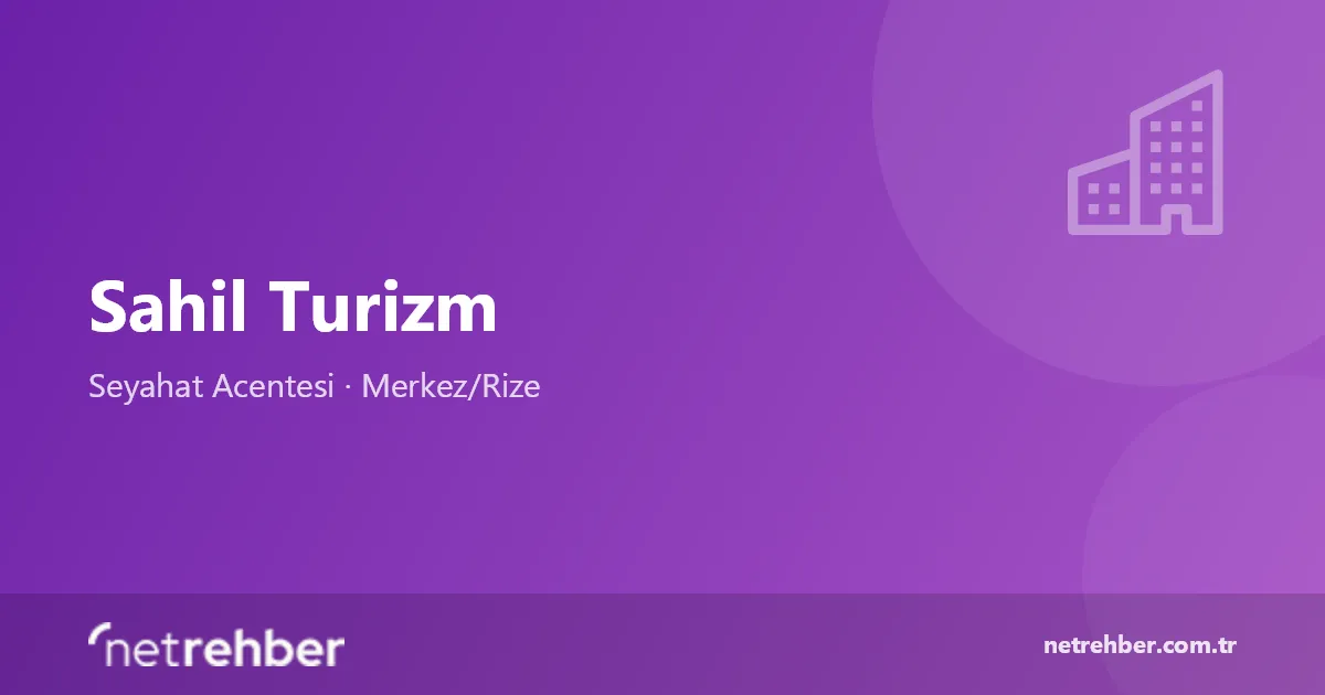 Sahil Turizm kapak görseli