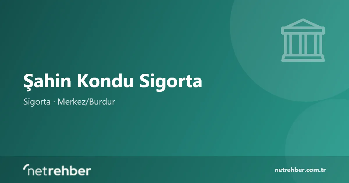 Şahin Kondu Sigorta kapak görseli