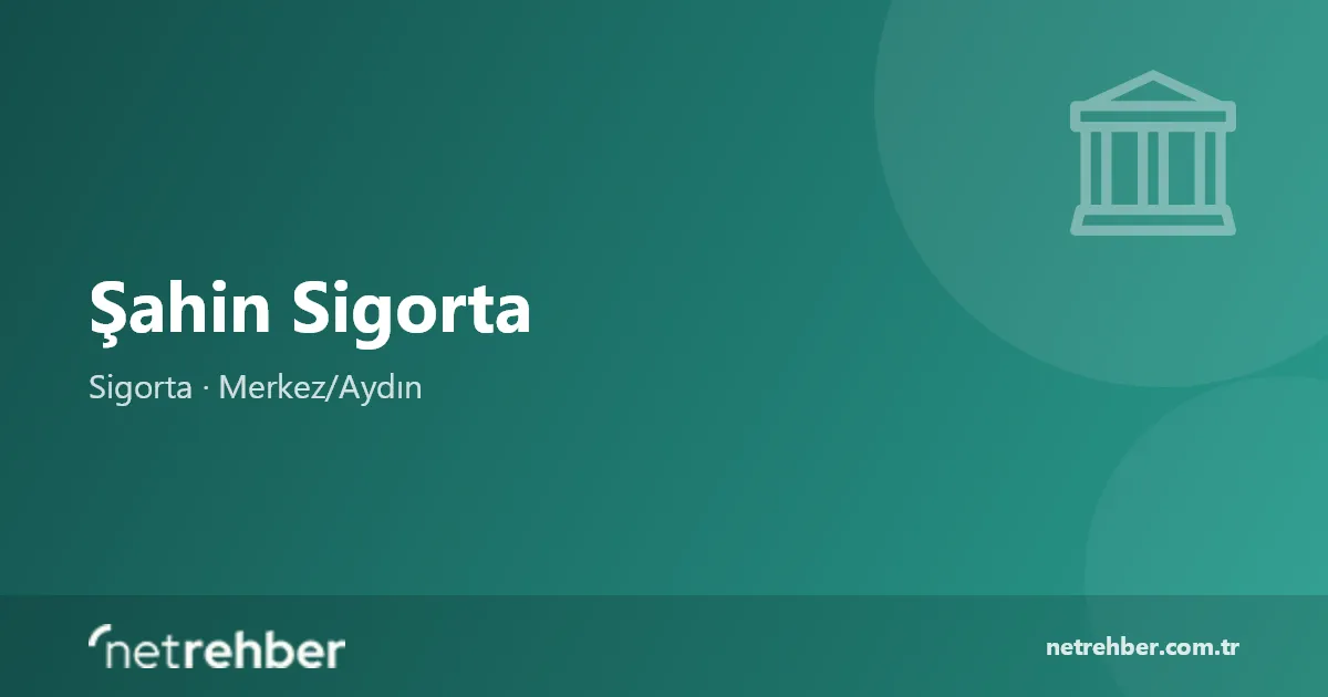 Şahin Sigorta kapak görseli