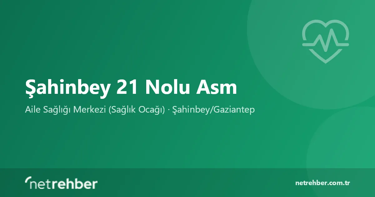Şahinbey 21 Nolu Asm kapak görseli