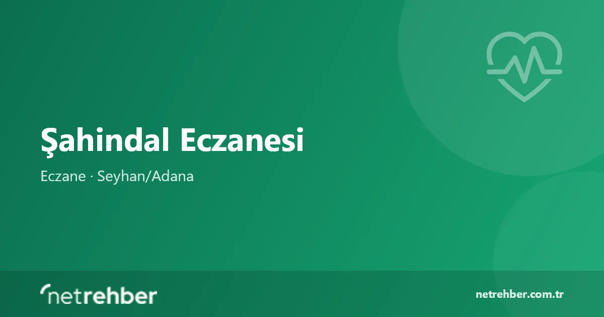 Şahindal Eczanesi kapak görseli