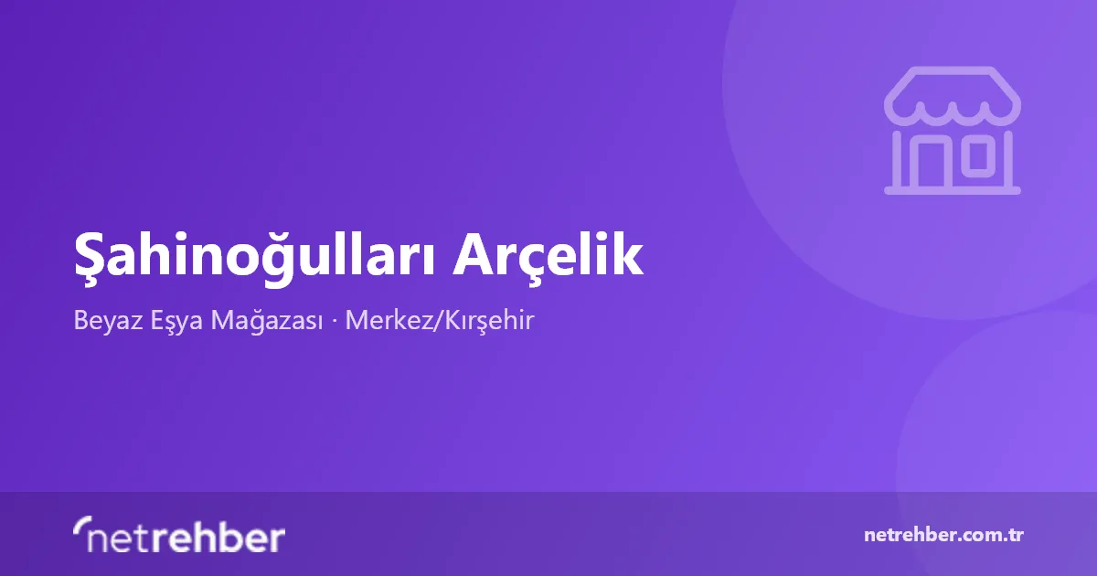 Şahinoğulları Arçelik kapak görseli