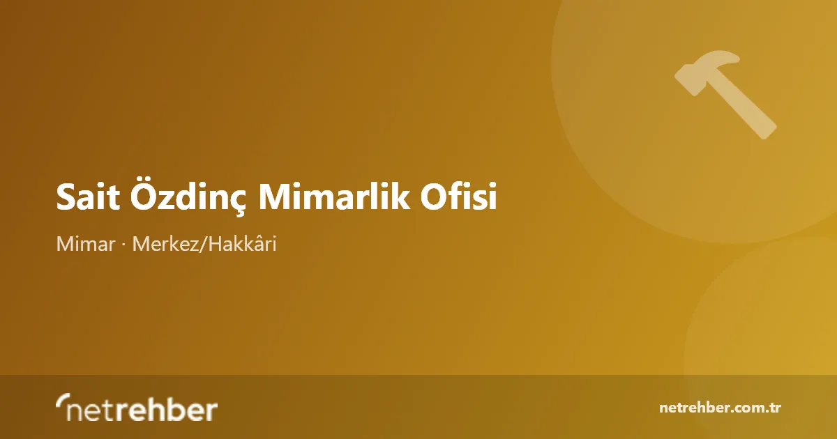Sait Özdinç Mimarlik Ofisi kapak görseli