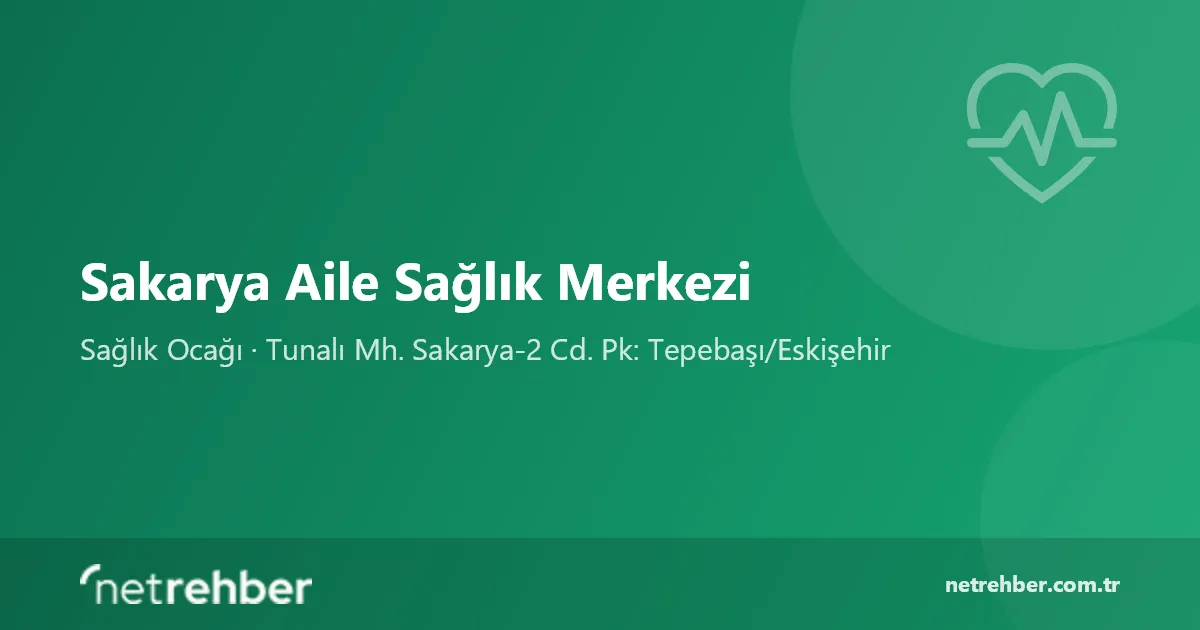 Sakarya Aile Sağlık Merkezi kapak görseli