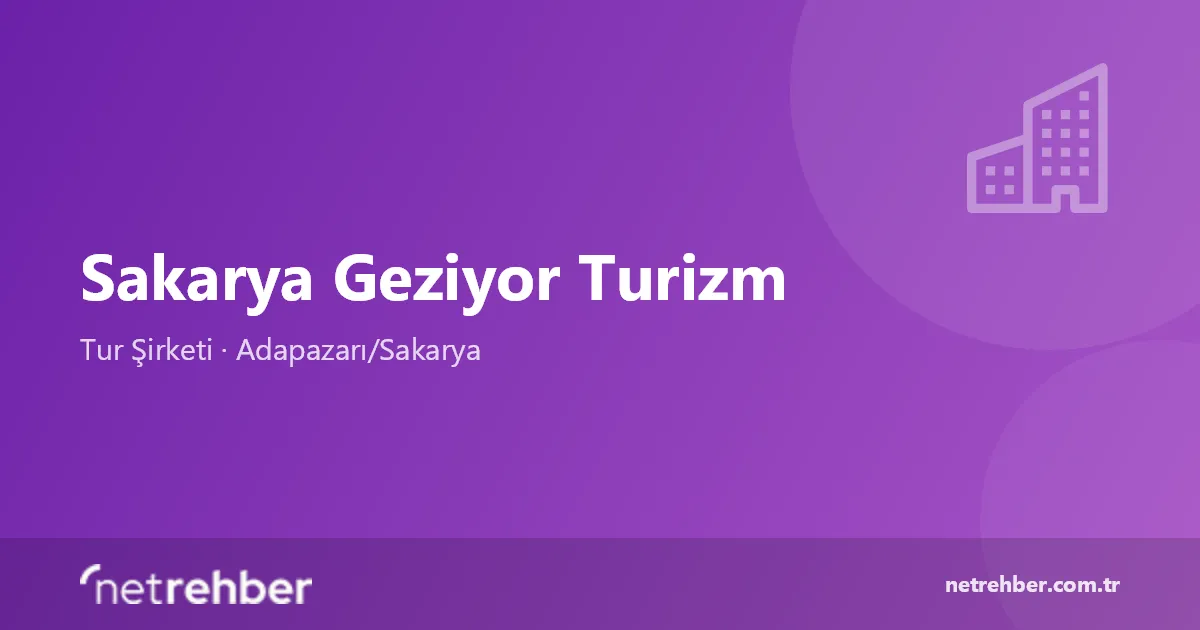 Sakarya Geziyor Turizm kapak görseli