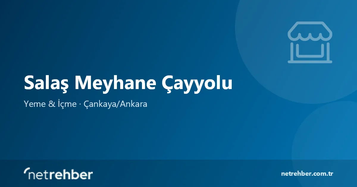 Salaş Meyhane Çayyolu kapak görseli