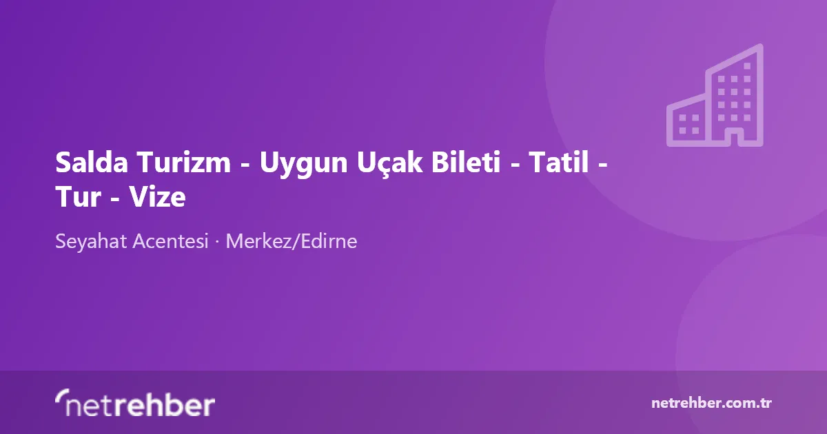 Salda Turizm - Uygun Uçak Bileti - Tatil - Tur - Vize kapak görseli
