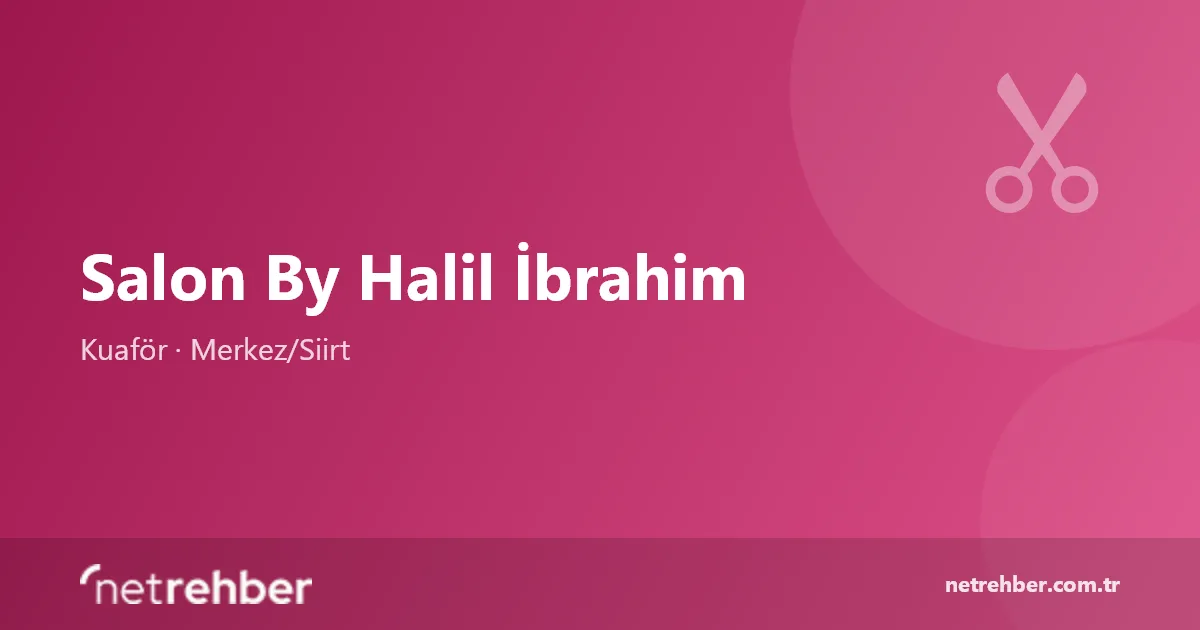 Salon By Halil İbrahim kapak görseli